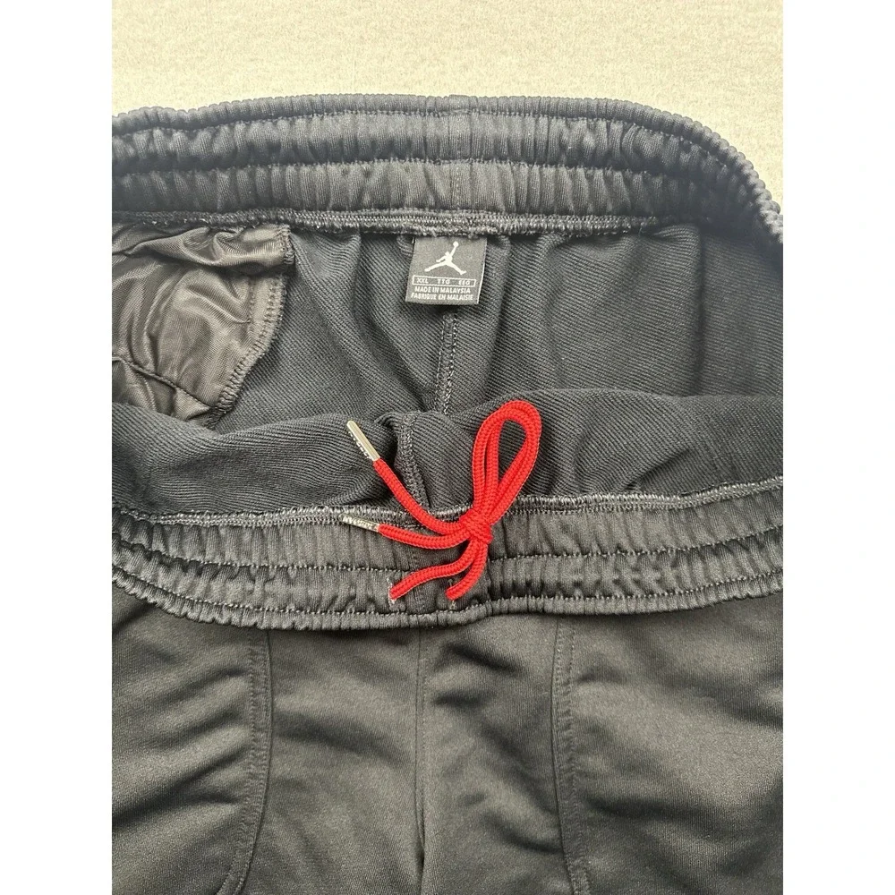 Nike Air Jordan Jogger Pants Mens XXL Black Red Jumpman Athletic Zip Ankle